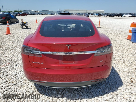 2013 Tesla Model S with VIN 5YJSA1CN1DFP26864, listed as a Copart auction lot 52029485 with 63,260 mi miles and Salvage Title. Bid and sale history available at DreamBid. Image 6.