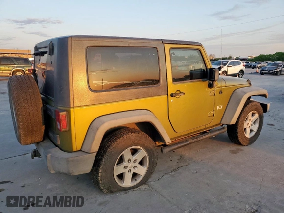 2008 Jeep Wrangler X with VIN 1J4FA24148L617265, listed as a Copart auction lot 53054495 with 143,270 mi miles and Salvage Title. Bid and sale history available at DreamBid. Image 3.
