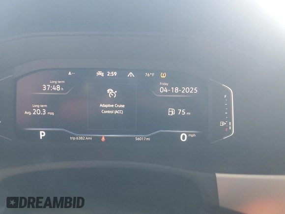 2022 Volkswagen Atlas SE with VIN 1V2HE2CA0NC228640, listed as a Copart auction lot 53285105 with 56,017 mi miles and Salvage title. Bid and sale history available at DreamBid. Image 9.