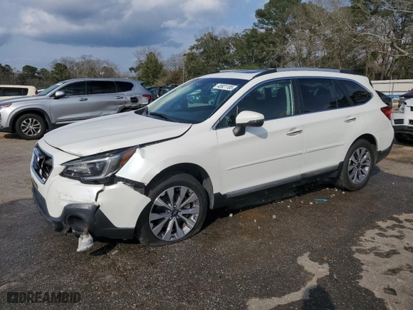 2018 Subaru Outback Touring with VIN 4S4BSATC2J3314291, listed as a Copart auction lot 46921185 with 77,393 mi miles and Salvage Title. Bid and sale history available at carsss.com. Image 1.