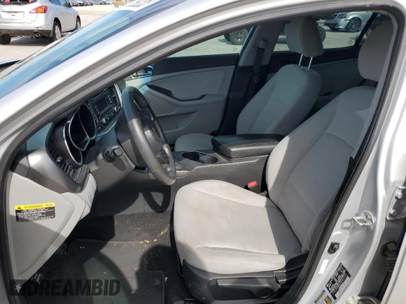 2014 Kia Optima LX with VIN 5XXGM4A74EG257643, listed as a Copart auction lot 50089235 with 0 mi miles and Salvage Title. Bid and sale history available at carsss.com. Image 7.
