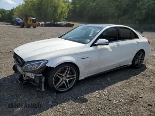 2016 Mercedes-Benz C 63 S AMG with VIN 55SWF8HB9GU130172, listed as a Copart auction lot 65455325 with 157,500 mi miles and Salvage title. Bid and sale history available at DreamBid. Image 1.
