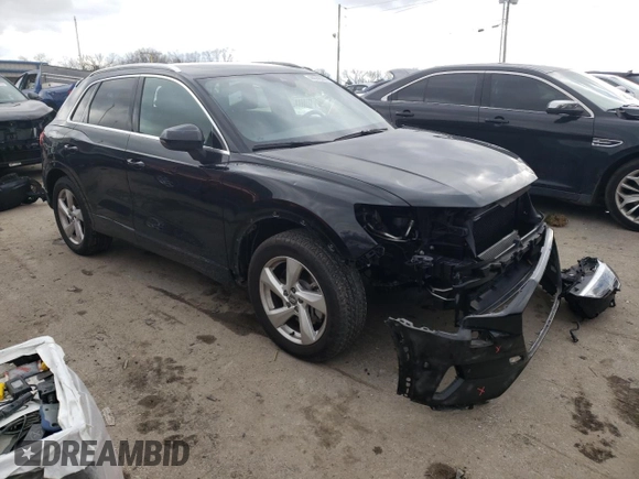 2020 Audi Q3 Premium with VIN WA1AECF39L1113348, listed as a Copart auction lot 44678063 with 18,375 mi miles. Bid and sale history available at carsss.com. Image 4.
