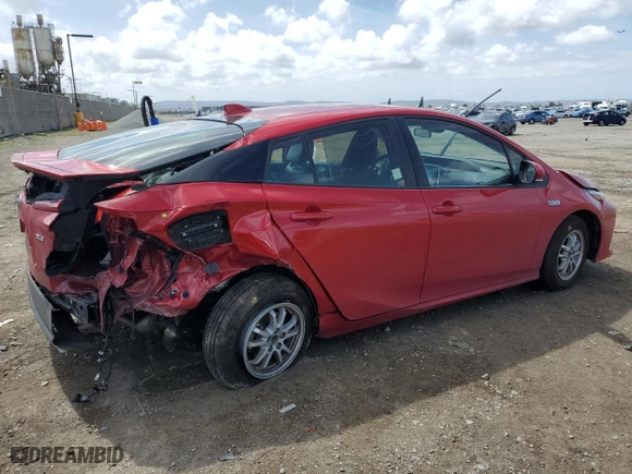 2022 Toyota Prius Prime LE with VIN JTDKAMFP7N3220095, listed as a Copart auction lot 51100625 with 52,411 mi miles and Salvage Title. Bid and sale history available at carsss.com. Image 3.
