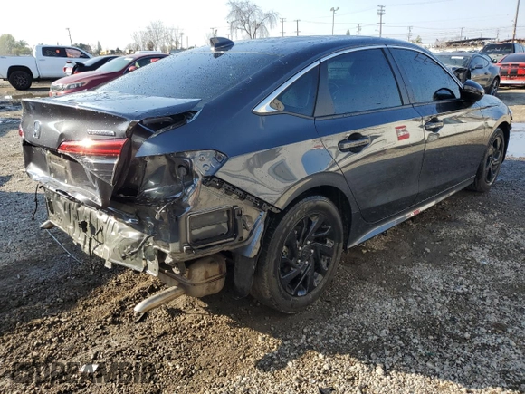 2024 Honda Civic Sedan Touring with VIN 2HGFE1F92RH325802, listed as a Copart auction lot 43206405 with 22,850 mi miles and Salvage Title. Bid and sale history available at carsss.com. Image 3.