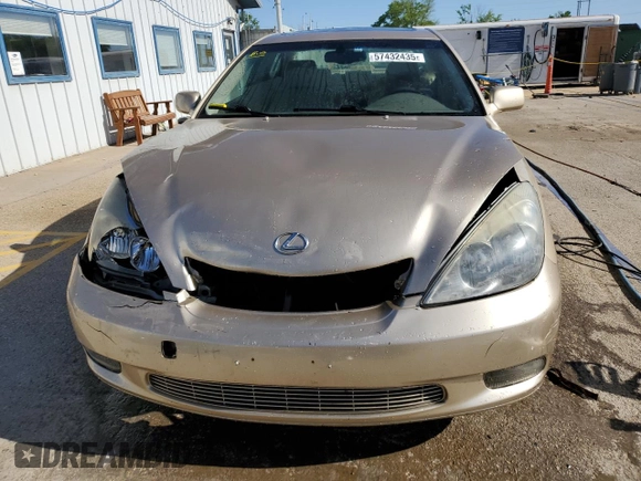 2002 Lexus ES 300 with VIN JTHBF30G020051456, listed as a Copart auction lot 57432435 with 148,207 mi miles and Salvage title. Bid and sale history available at DreamBid. Image 5.