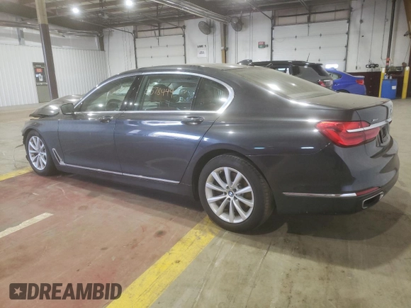 2017 BMW 7 Series 740i xDrive with VIN WBA7E4C59HGU99315, listed as a Copart auction lot 51578444 with 0 mi miles. Bid and sale history available at carsss.com. Image 2.