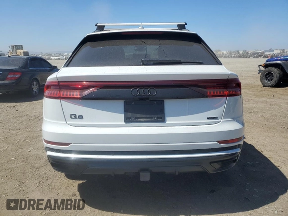 2023 Audi Q8 Premium Plus with VIN WA1EVBF12PD007113, listed as a Copart auction lot 67787744 with 20,482 mi miles and Salvage title. Bid and sale history available at DreamBid. Image 6.