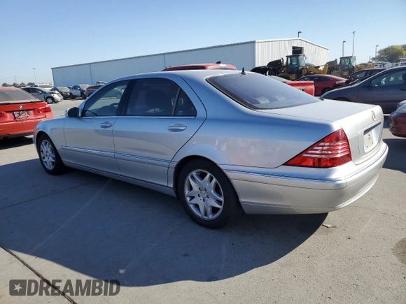 2003 Mercedes-Benz S-Class 4.3L with VIN WDBNG70J73A353125, listed as a Copart auction lot 73850844 with 142,282 mi miles and Clean Title. Bid and sale history available at carsss.com. Image 2.