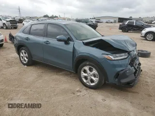 2023 Honda HR-V LX with VIN 3CZRZ1H34PM705094, listed as a Copart auction lot 55854825 with 26,607 mi miles and Salvage title. Bid and sale history available at DreamBid. Image 4.