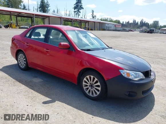 2008 Subaru Impreza Sedan (Natl) i w/Premium Pkg with VIN JF1GE61698H512350, listed as a IAAI auction lot 42143021 with 223,790 mi miles. Bid and sale history available at carsss.com. Image 1.