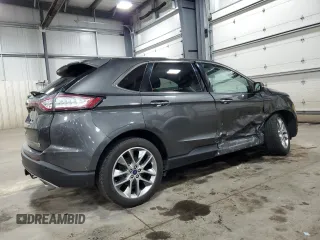 2015 Ford Edge Titanium with VIN 2FMPK4K80FBB12755, listed as a Copart auction lot 51602025 with 85,298 mi miles and Salvage Title. Bid and sale history available at carsss.com. Image 3.