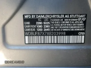 2008 Mercedes-Benz E 350 Luxury with VIN WDBUF87X78B203998, listed as a Copart auction lot 48496645 with 175,824 mi miles and Salvage Title. Bid and sale history available at DreamBid. Image 12.