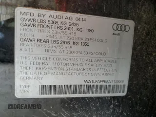 2014 Audi Q5 Premium Plus z VIN WA1LFAFP5EA112889, wystawiony jako Copart lot #54442575 z przebiegiem 166 524 mil mil oraz Szkoda całkowita • Salvage title. Historia ofert i sprzedaży dostępna na DreamBid. Obrazek 13.