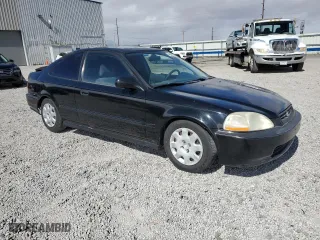 1997 Honda Civic EX with VIN 1HGEJ8141VL126104, listed as a Copart auction lot 48980395 with 210,250 mi miles and Salvage Title. Bid and sale history available at carsss.com. Image 4.