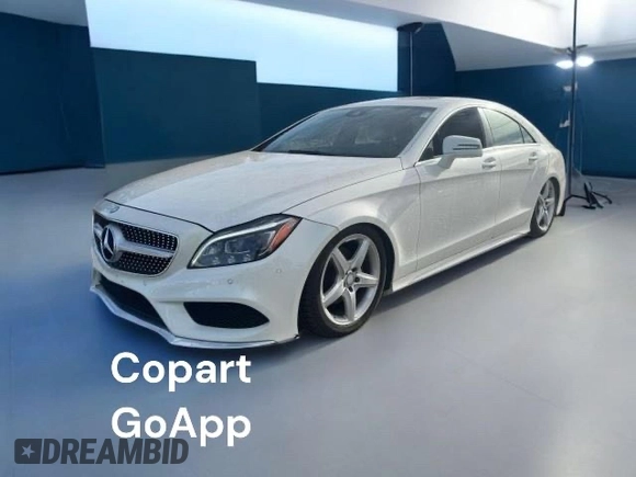 2015 Mercedes-Benz CLS 400 with VIN WDDLJ6HB8FA133567, listed as a Copart auction lot 48635315 with 114,576 mi miles and Clean title. Bid and sale history available at DreamBid. Image 2.
