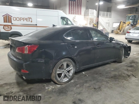 2013 Lexus IS 250 with VIN JTHBF5C26D5187477, listed as a Copart auction lot 51536255 with Not Provided miles and Salvage Title. Bid and sale history available at DreamBid. Image 3.