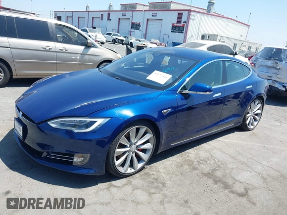 2016 Tesla Model S 90D with VIN 5YJSA1E48GF161604, listed as a IAAI auction lot 39977345 with 32,789 mi miles and . Bid and sale history available at DreamBid. Image 2.