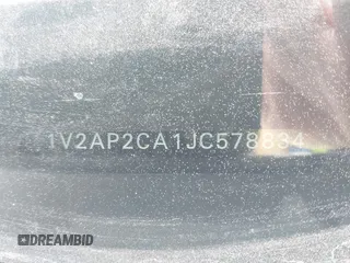 2018 Volkswagen Atlas S с VIN 1V2AP2CA1JC578834, выставлен на аукционе IAAI как лот 41970392 с пробегом 82 035 миль миль и . История ставок и продаж доступна на DreamBid. Изображение 9.