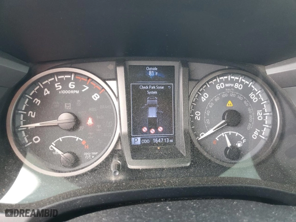 2020 Toyota Tacoma 4WD SR5 with VIN 3TYCZ5AN2LT006401, listed as a Copart auction lot 53909335 with 164,713 mi miles and Non Repairable. Bid and sale history available at carsss.com. Image 9.
