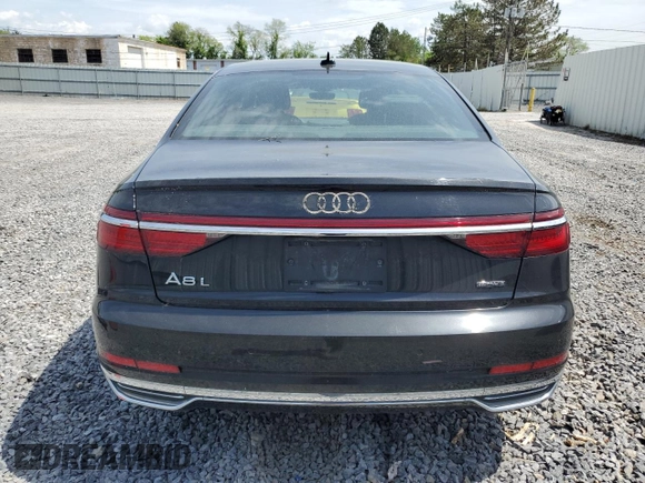 2019 Audi A8 with VIN WAU8DAF88KN016914, listed as a Copart auction lot 57621665 with 47,647 mi miles and Salvage title. Bid and sale history available at DreamBid. Image 6.