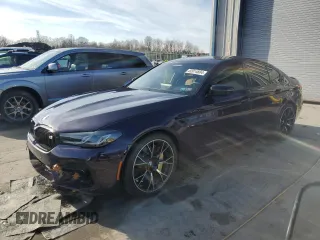 2021 BMW M5 with VIN WBS83CH07MCG08954, listed as a Copart auction lot 82014804 with 0 mi miles and Salvage Title. Bid and sale history available at carsss.com. Image 1.