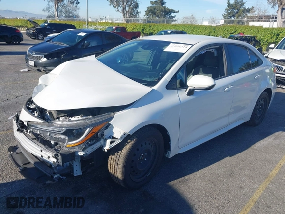2020 Toyota Corolla LE with VIN 5YFEPRAEXLP062290, listed as a IAAI auction lot 41858318 with 80,692 mi miles. Bid and sale history available at carsss.com. Image 2.