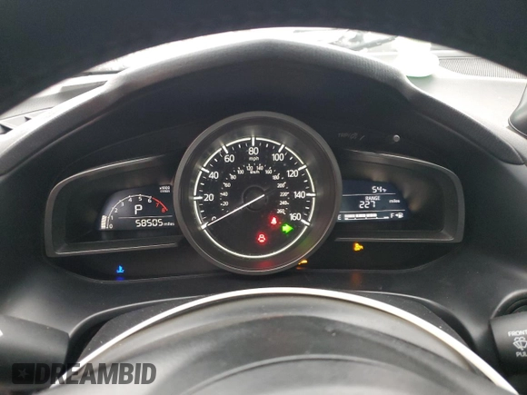 2018 Mazda 3 Touring with VIN 3MZBN1V33JM241145, listed as a Copart auction lot 46646745 with 58,505 mi miles and Salvage Title. Bid and sale history available at DreamBid. Image 9.