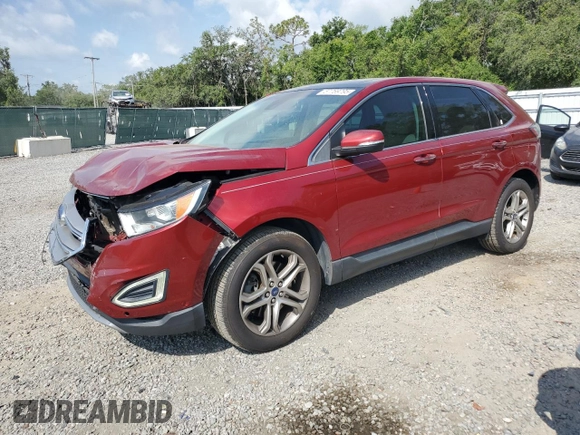 2015 Ford Edge Titanium z VIN 2FMPK3K81FBB11530, wystawiony jako Copart lot #57769795 z przebiegiem 108 844 mil mil oraz Szkoda całkowita • Salvage title. Historia ofert i sprzedaży dostępna na DreamBid. Obrazek 1.