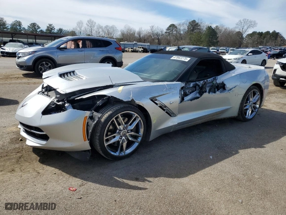 2014 Chevrolet Corvette Stingray Z51 3LT with VIN 1G1YM3D72E5125066, listed as a Copart auction lot 47862275 with 19,615 mi miles and Salvage Title. Bid and sale history available at carsss.com. Image 1.