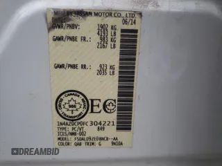 2015 Nissan LEAF SV with VIN 1N4AZ0CP0FC304221, listed as a Copart auction lot 65046292 with 128,625 mi miles. Bid and sale history available at carsss.com. Image 10.