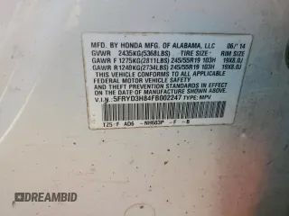 2015 Acura MDX Advance/Entertainment Pkg with VIN 5FRYD3H84FB002247, listed as a Copart auction lot 47773735 with 175,689 mi miles and Salvage Title. Bid and sale history available at carsss.com. Image 13.