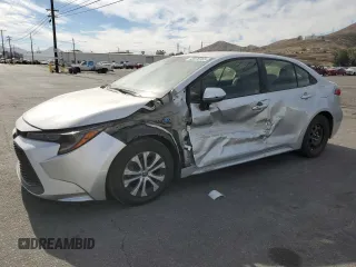 2020 Toyota Corolla Hybrid LE with VIN JTDEBRBE7LJ029233, listed as a Copart auction lot 43476165 with 118,385 mi miles and Salvage Title. Bid and sale history available at carsss.com. Image 1.