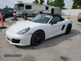 2014 Porsche Boxster S with VIN WP0CB2A85ES140936, listed as a Copart auction lot 60685185 with 64,359 mi miles and Salvage title. Bid and sale history available at DreamBid. Image 1.