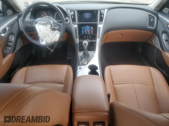 2023 Infiniti Q50 Luxe z VIN JN1EV7BR9PM540514, wystawiony jako Copart lot #60276265 z przebiegiem 19 824 mil mil oraz Szkoda całkowita • Salvage title. Historia ofert i sprzedaży dostępna na DreamBid. Obrazek 8.