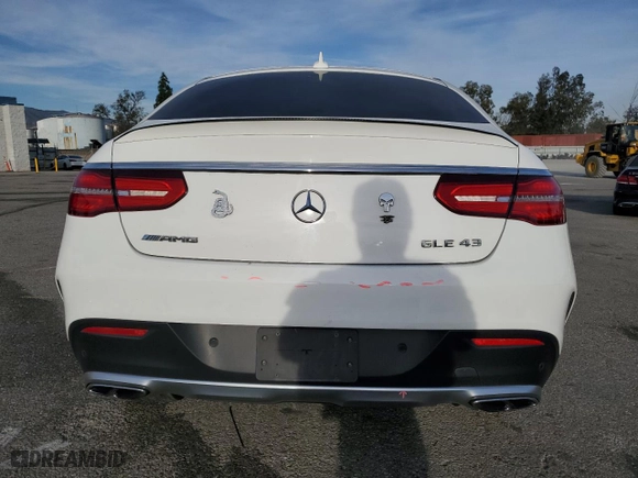2017 Mercedes-Benz GLE with VIN 4JGED6EB0HA079064, listed as a Copart auction lot 42543065 with 0 mi miles and Salvage Title. Bid and sale history available at carsss.com. Image 6.