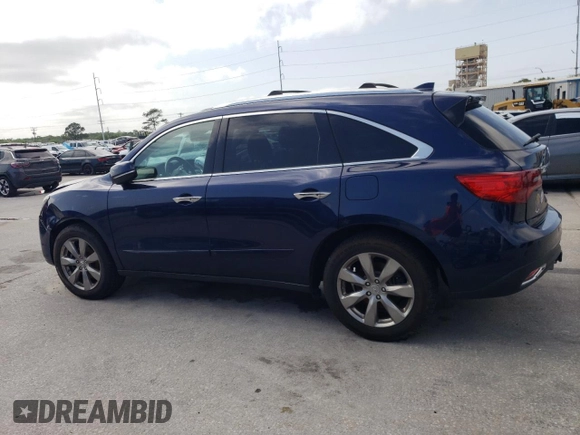 2016 Acura MDX w/Advance with VIN 5FRYD4H90GB017389, listed as a Copart auction lot 51211585 with 0 mi miles and Salvage Title. Bid and sale history available at carsss.com. Image 2.
