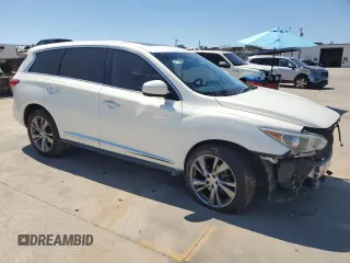 2013 Infiniti JX35 with VIN 5N1AL0MM9DC325674, listed as a Copart auction lot 70765154 with 58,436 mi miles and Salvage Title. Bid and sale history available at carsss.com. Image 4.