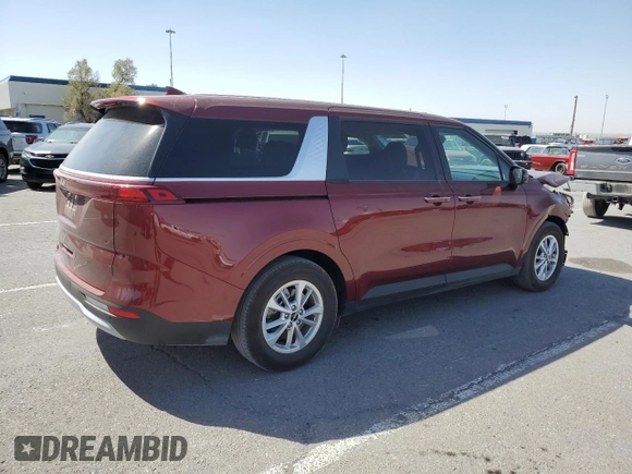 2024 Kia Carnival LX with VIN KNDNB4H32R6337785, listed as a Copart auction lot 73603244 with 22,129 mi miles and Salvage Title. Bid and sale history available at carsss.com. Image 3.