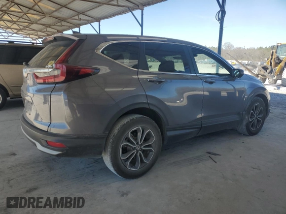 2020 Honda CR-V EX-L with VIN 5J6RW1H80LL007260, listed as a Copart auction lot 47457135 with 95,558 mi miles and Salvage Title. Bid and sale history available at carsss.com. Image 3.