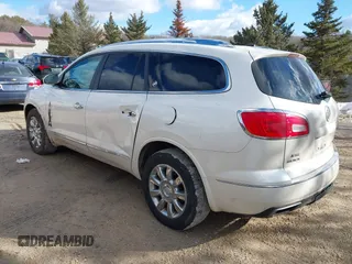 2015 Buick Enclave Leather with VIN 5GAKVBKD1FJ333995, listed as a IAAI auction lot 41684549 with 216,145 mi miles and . Bid and sale history available at carsss.com. Image 3.