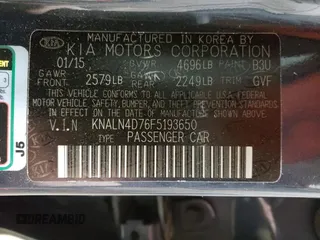 2015 Kia Cadenza Premium with VIN KNALN4D76F5193650, listed as a Copart auction lot 47178575 with 106,775 mi miles and Salvage Title. Bid and sale history available at carsss.com. Image 12.