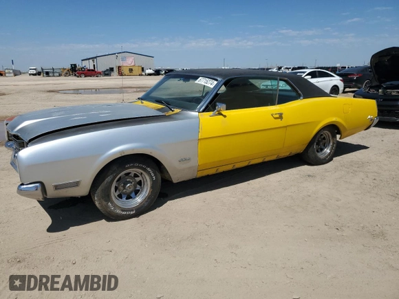 1969 Mercury Montego z VIN 9H07H553144, wystawiony jako Copart lot #67715274 z przebiegiem 97 900 mil mil oraz Szkoda całkowita • Salvage title. Historia ofert i sprzedaży dostępna na DreamBid. Obrazek 1.
