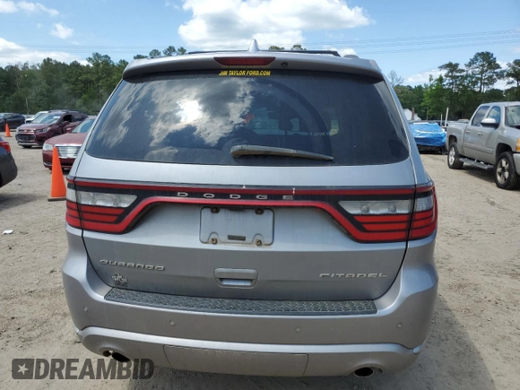 2018 Dodge Durango Citadel with VIN 1C4RDHEG4JC316629, listed as a Copart auction lot 54863685 with 121,340 mi miles and Salvage title. Bid and sale history available at DreamBid. Image 6.