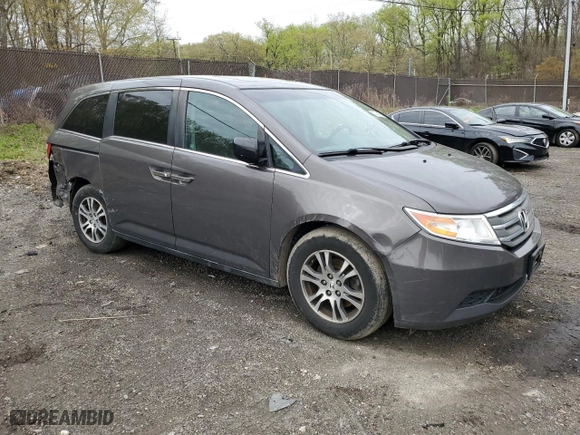 2012 Honda Odyssey EX-L with VIN 5FNRL5H62CB079729, listed as a Copart auction lot 52068685 with 181,468 mi miles and Salvage Title. Bid and sale history available at carsss.com. Image 4.