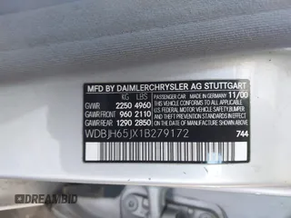 2001 Mercedes-Benz E 320 z VIN WDBJH65JX1B279172, wystawiony jako IAAI lot #42397998 z przebiegiem 211 685 mil mil oraz . Historia ofert i sprzedaży dostępna na DreamBid. Obrazek 9.