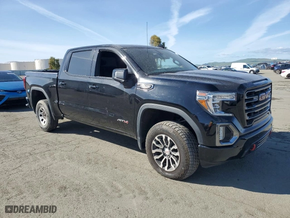 2019 GMC Sierra 1500 AT4 with VIN 3GTP9EED7KG261346, listed as a Copart auction lot 49653445 with 0 mi miles and Salvage Title. Bid and sale history available at carsss.com. Image 4.
