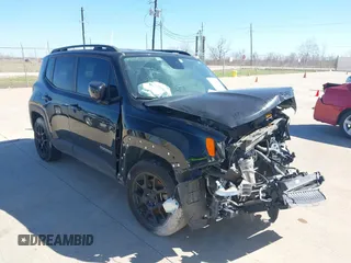2020 Jeep Renegade Latitude with VIN ZACNJABB9LPL42260, listed as a IAAI auction lot 41732375 with 57,485 mi miles. Bid and sale history available at carsss.com. Image 1.