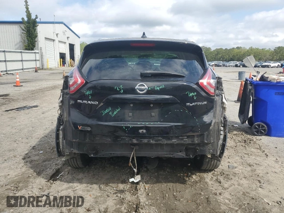 2017 Nissan Murano SL z VIN 5N1AZ2MG4HN185967, wystawiony jako Copart lot #51345485 z przebiegiem 72 081 mil mil oraz Szkoda całkowita • Salvage title. Historia ofert i sprzedaży dostępna na DreamBid. Obrazek 6.