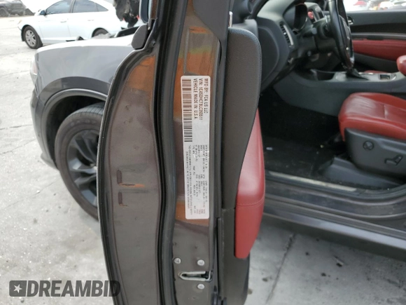 2020 Dodge Durango R/T z VIN 1C4SDHCT8LC393511, wystawiony jako Copart lot #71063403 z przebiegiem Nie podano mil oraz Szkoda całkowita • Salvage title. Historia ofert i sprzedaży dostępna na DreamBid. Obrazek 13.